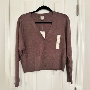 New a. new day Dark Brown button-up, so soft Sweater/cardigan, 30 % Viscose
